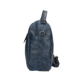 Vera Pelle 6542-BLU BLUE Borsa a mano unisex Modello Avelon Gave Lux
