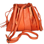 Elysia Borsa a spalla da donna Vera pelle 552043-ARANCIO ORANGE Gave Lux