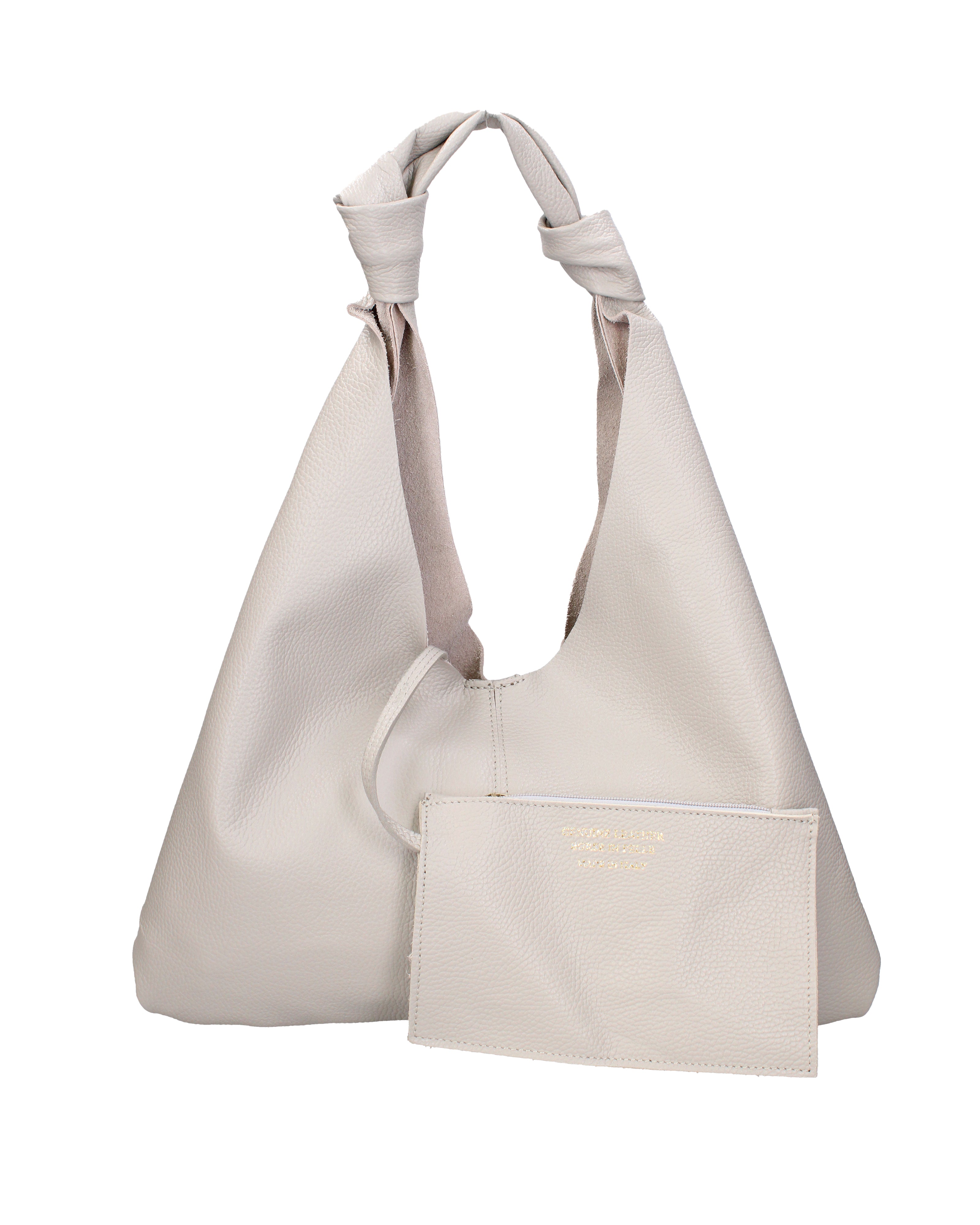 Borsa a spalla da donna 100% vera pelle 07156-D86 GRIGIO PERLA Viola Castellani