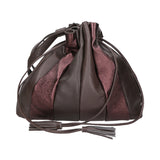 Nunzia Borsa a spalla da donna Vera pelle 576042-T.MORO DARK BROWN Gave Lux