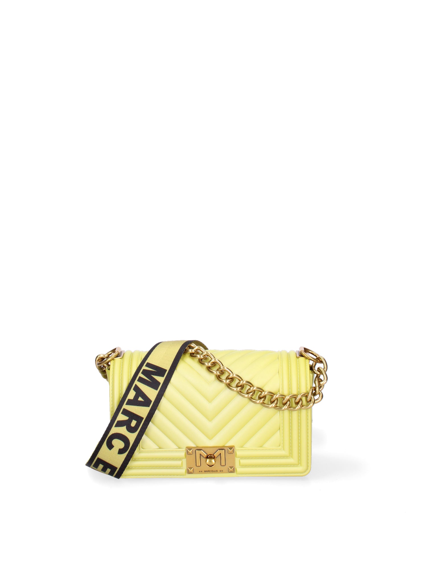 Borsa a mano da donna 100% Pvc FLAT-S 24-PYRATE GREEN - LIGHT OTTONE Marc Ellis