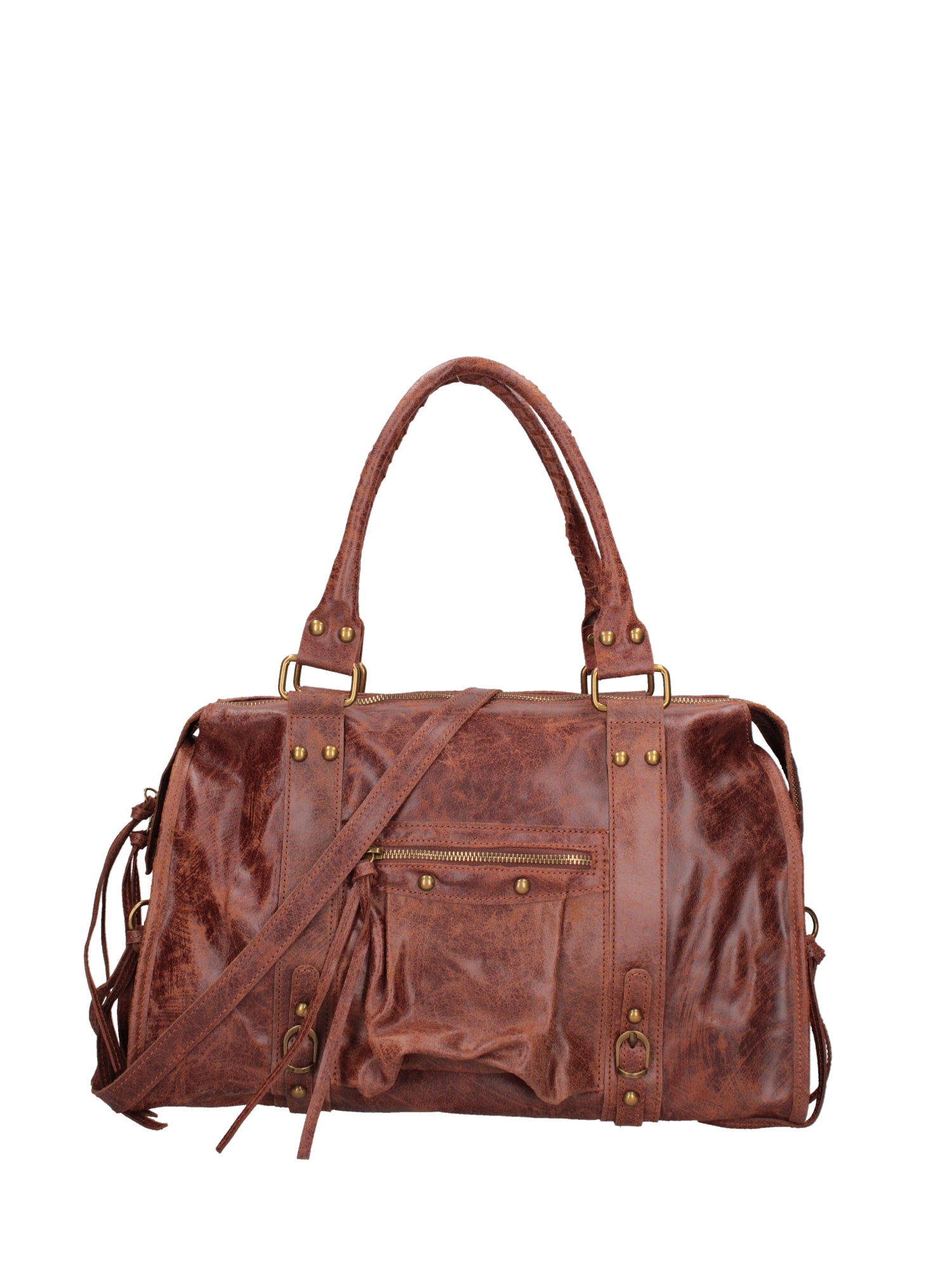 Elara Borsa a spalla da donna Vera pelle 06090-041 MARRONE Gave Lux