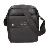 Borsa a tracolla uomo 100% PU Leather PCL3007-BLACK Northampton Polo Club