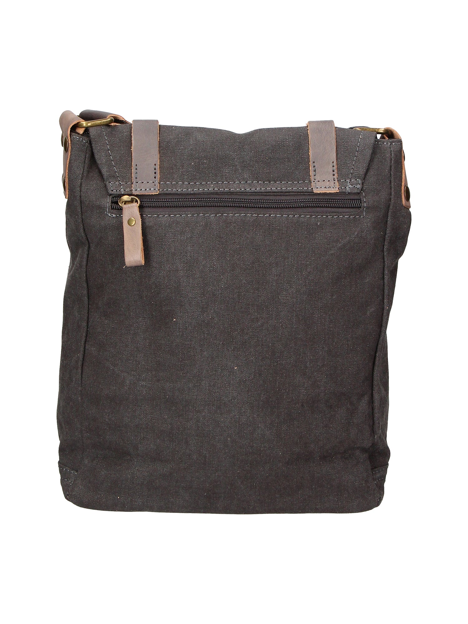 Milena Borsa a tracolla unisex Canvas e vera pelle ZG3009-NERO BLACK Gave Lux