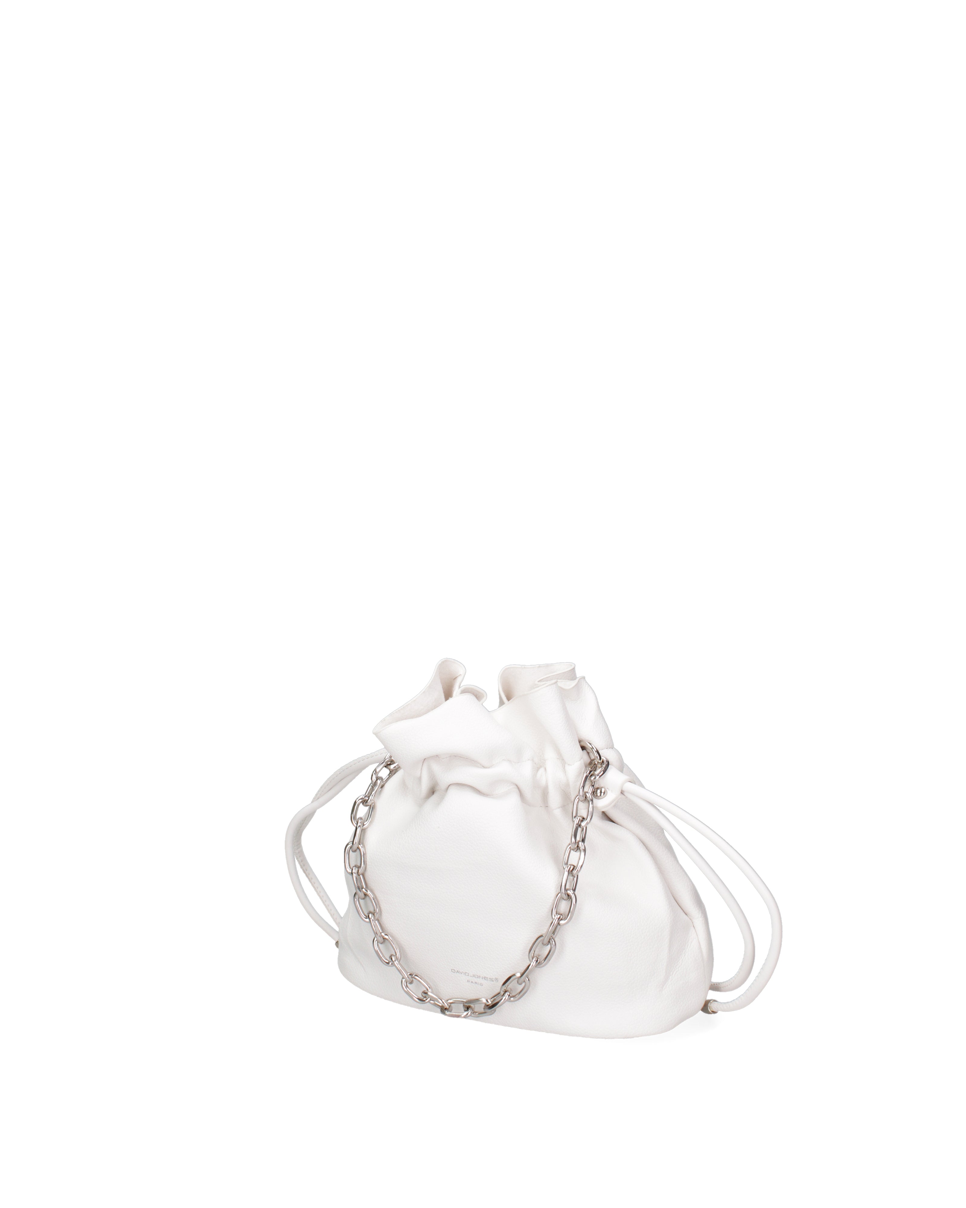 Borsa a secchiello da donna 100% PVC F6717-1-WHITE David Jones