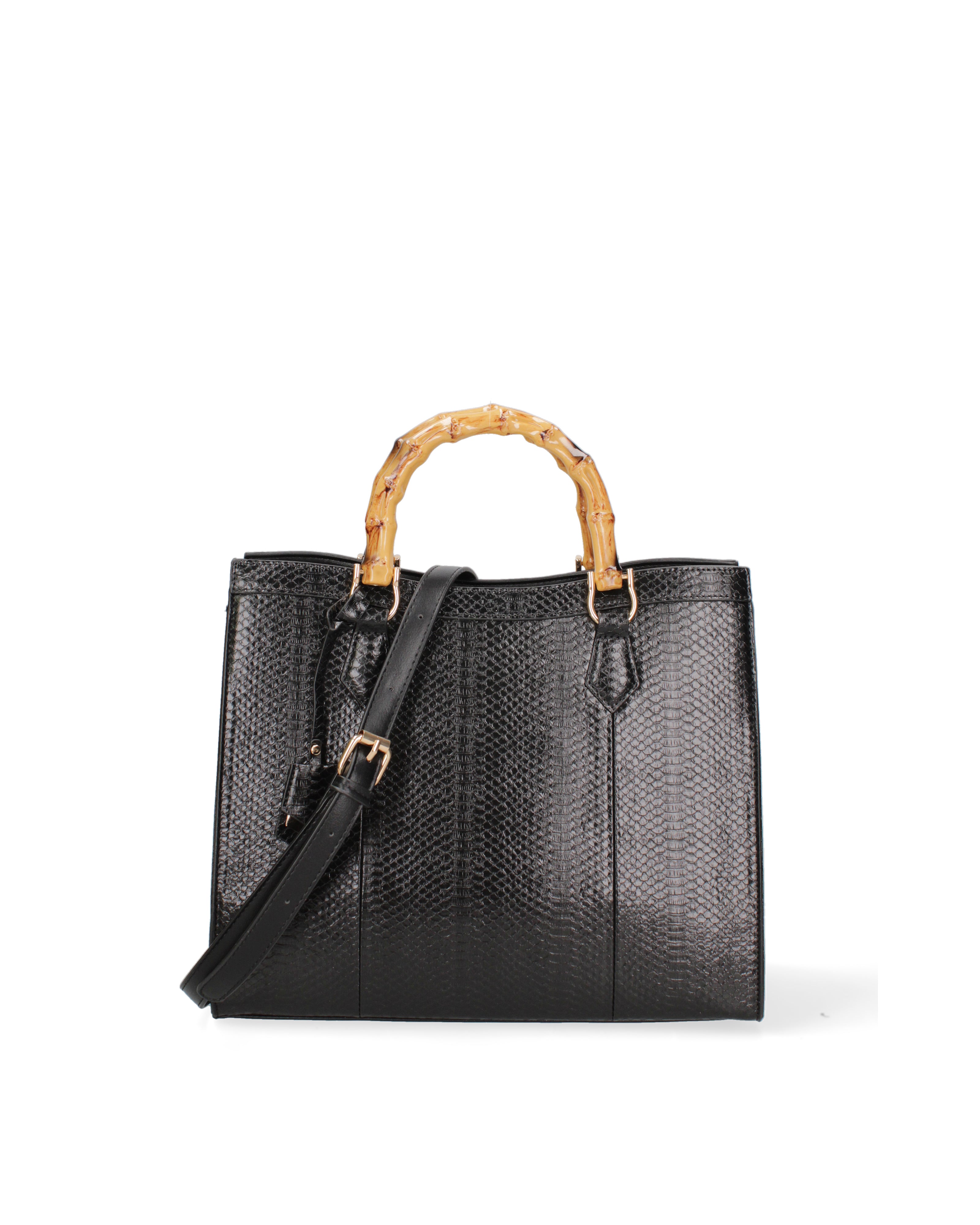 Borsa a spalla da donna Ecopelle vegana DC3333-3-BLACK Diana&co