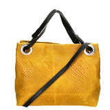Emilia Borsa a spalla da donna Vera pelle 80059-008 GIALLO Gave Lux