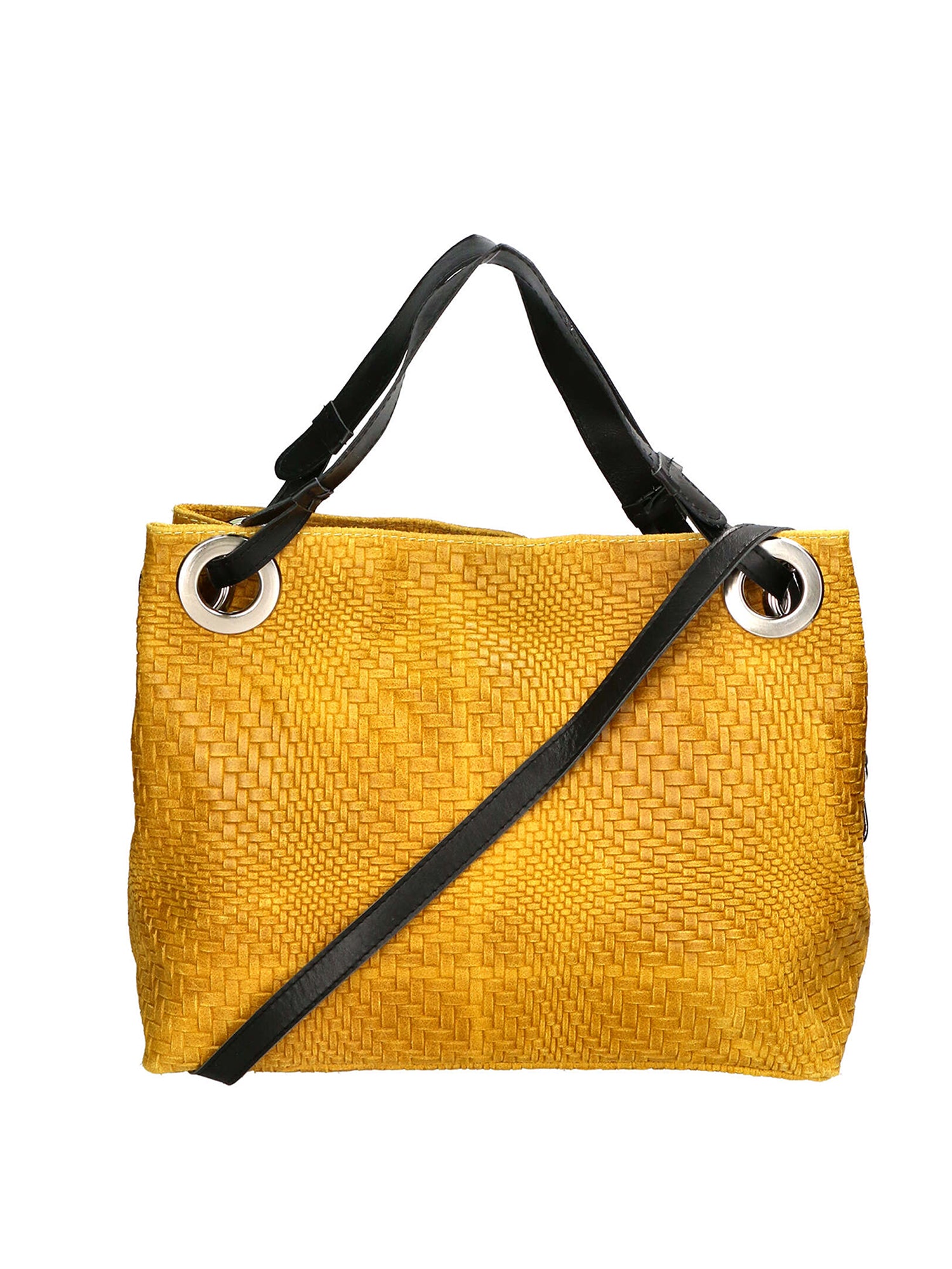 Emilia Borsa a spalla da donna Vera pelle 80059-008 GIALLO Gave Lux