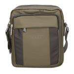 Borsa a tracolla uomo 100% pelle PU PCL3016-GREEN+BLACK Northampton Polo Club