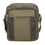 Borsa a tracolla uomo 100% pelle PU PCL3016-GREEN+BLACK Northampton Polo Club