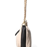 Borsa a spalla da donna 100% tessuto JR-W-1118TP-BONE - BLACK-GOLD John Richmond