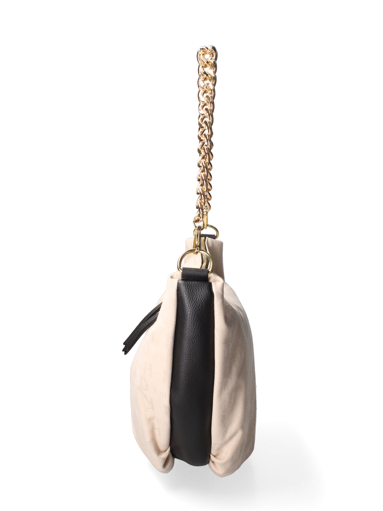 Borsa a spalla da donna 100% tessuto JR-W-1118TP-BONE - BLACK-GOLD John Richmond