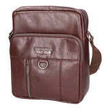 Borsa a tracolla uomo Pelle PU vegana PCL3102-COFFEE Northampton Polo Club