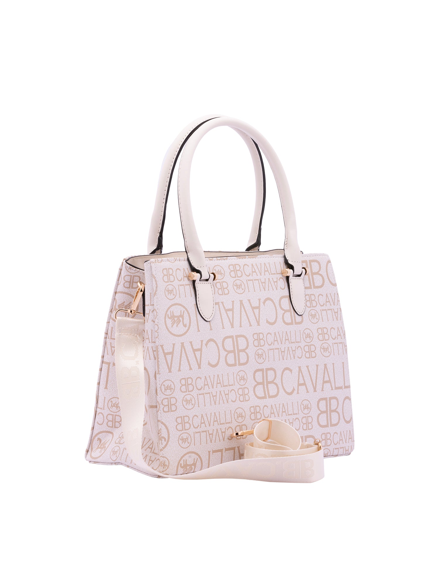 Borsa a mano da donna Ecopelle e poliestere BC1370-BIANCO B Cavalli