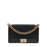 Borsa a mano da donna 100% Pvc FLAT M BALL-BLACK + BRUSH GOLD Marc Ellis