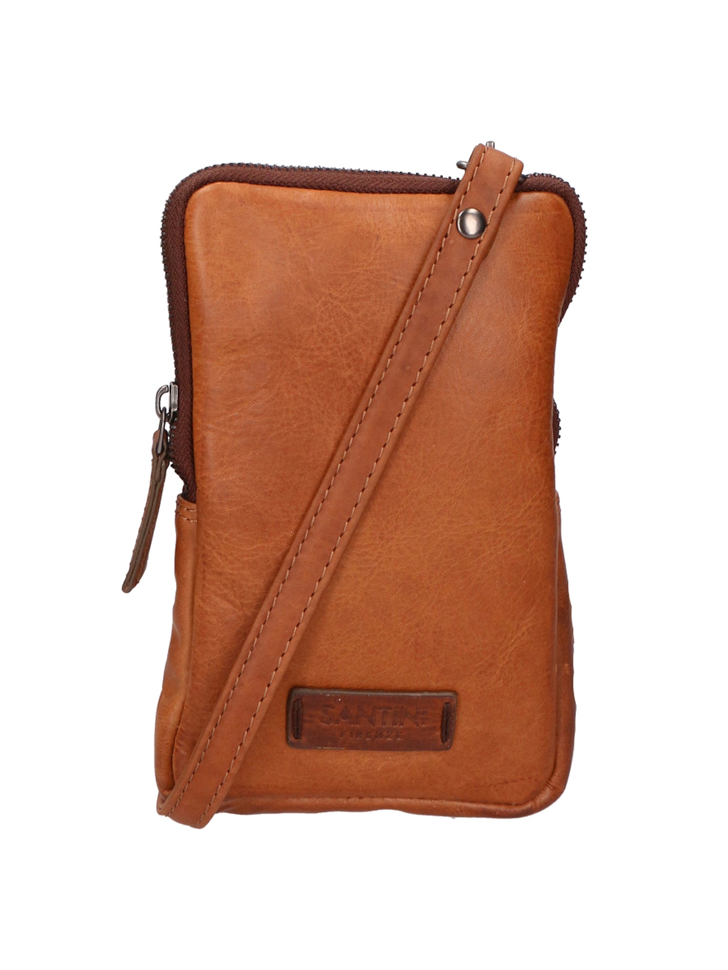Borsa a tracolla unisex vera pelle 100% Made in Italy SN9861247-TAN Santini Firenze