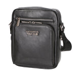 Borsa a tracolla uomo 100% pelle PU PCL3106-BLACK Northampton Polo Club