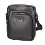 Borsa a tracolla uomo 100% pelle PU PCL3106-BLACK Northampton Polo Club