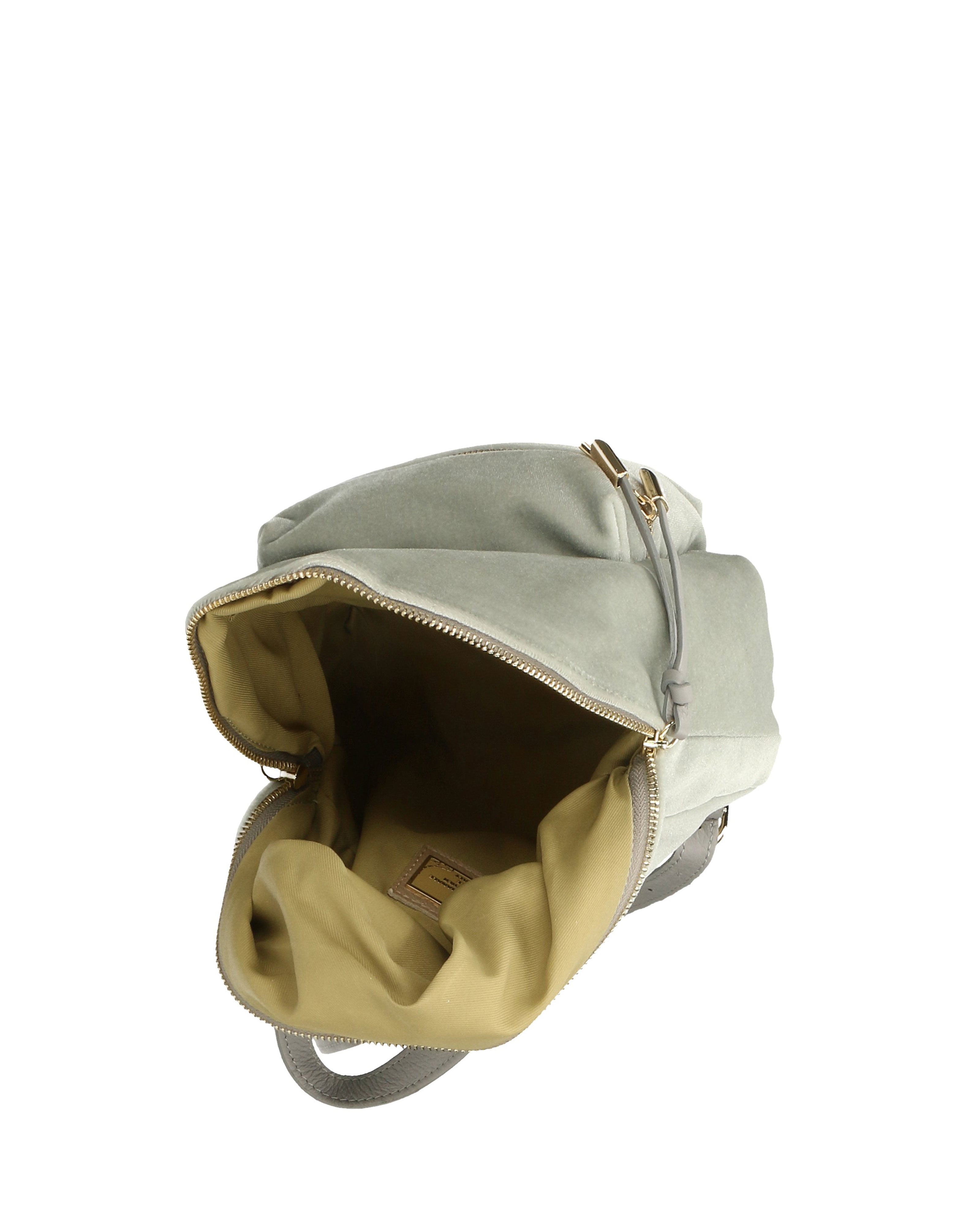 Belluno 8933-GRIGIO Zaino da donna in velluto Gave Lux