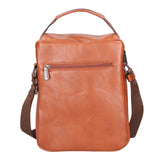 Borsa a tracolla uomo vegana 100% PU Leather PCL3101-BROWN Northampton Polo Club