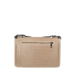 Crystalline Borsa a tracolla da donna Vera pelle 80066-TAUPE Gave Lux