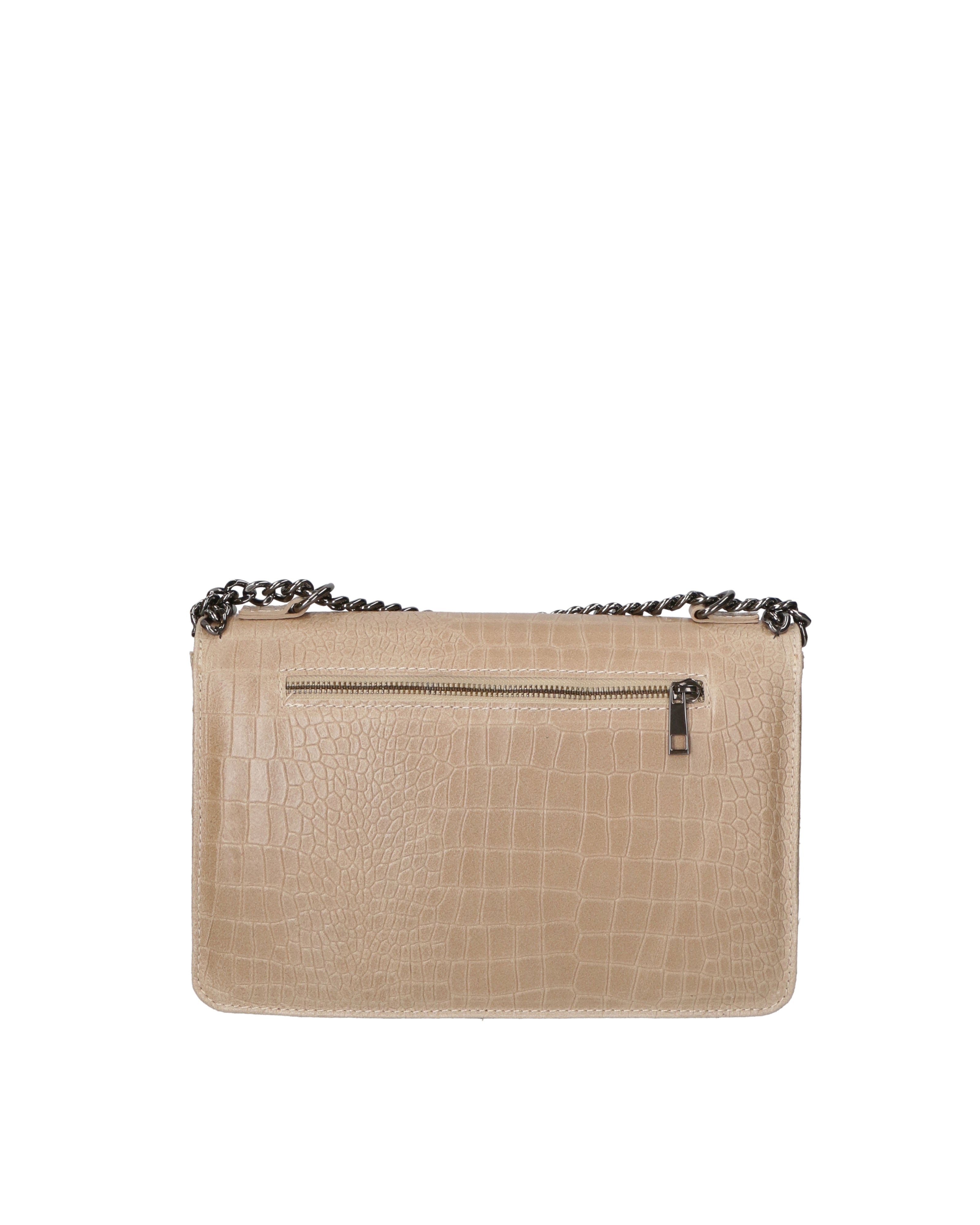 Crystalline Borsa a tracolla da donna Vera pelle 80066-TAUPE Gave Lux