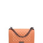 Borsa a mano donna 100% gomma FLAT PENKA M-DARK RUST-SATIN CDF Marc Ellis
