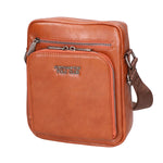 Borsa a tracolla uomo 100% pelle PU PCL3106-BROWN Northampton Polo Club
