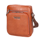 Borsa a tracolla uomo 100% pelle PU PCL3106-BROWN Northampton Polo Club