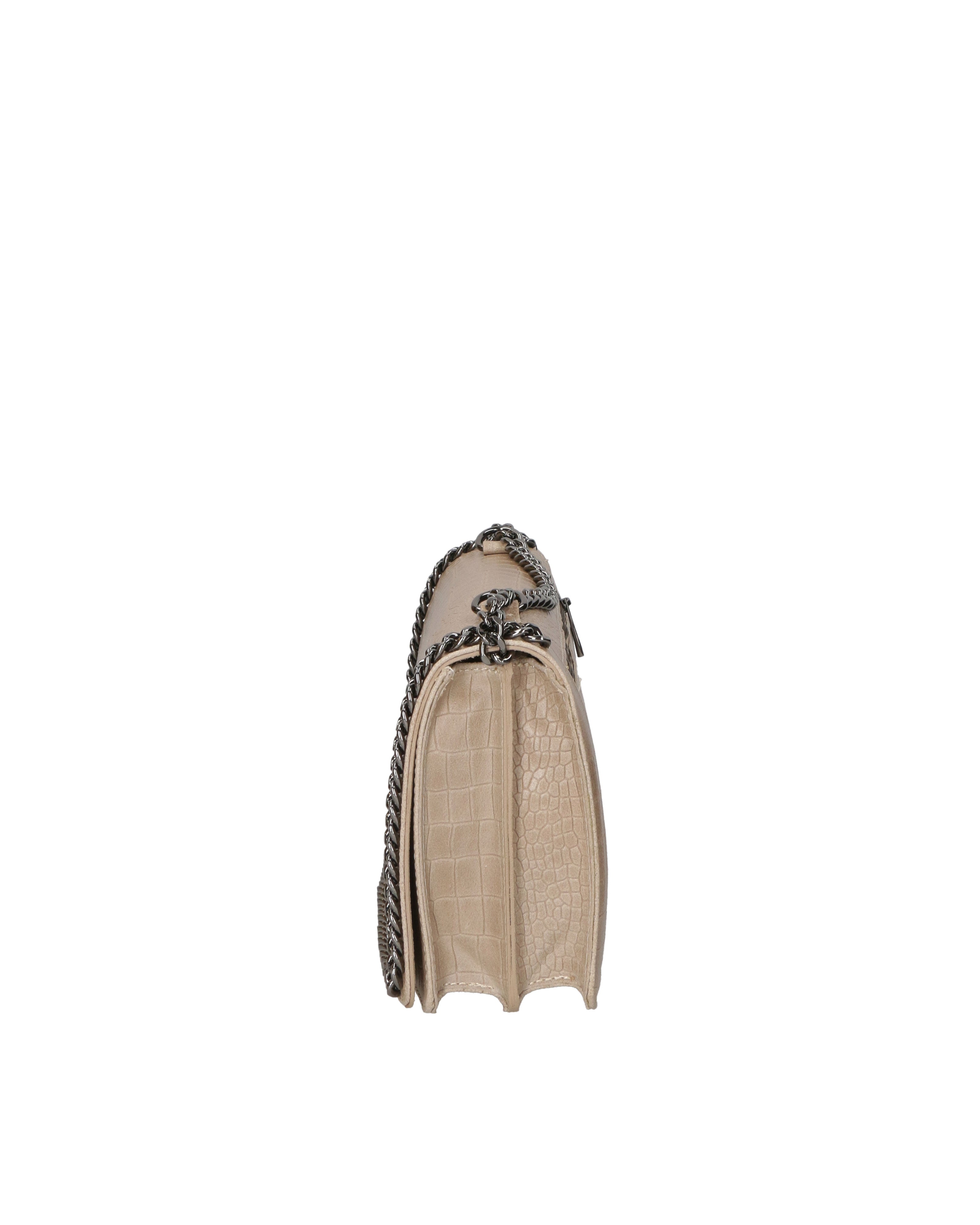 Crystalline Borsa a tracolla da donna Vera pelle 80066-TAUPE Gave Lux