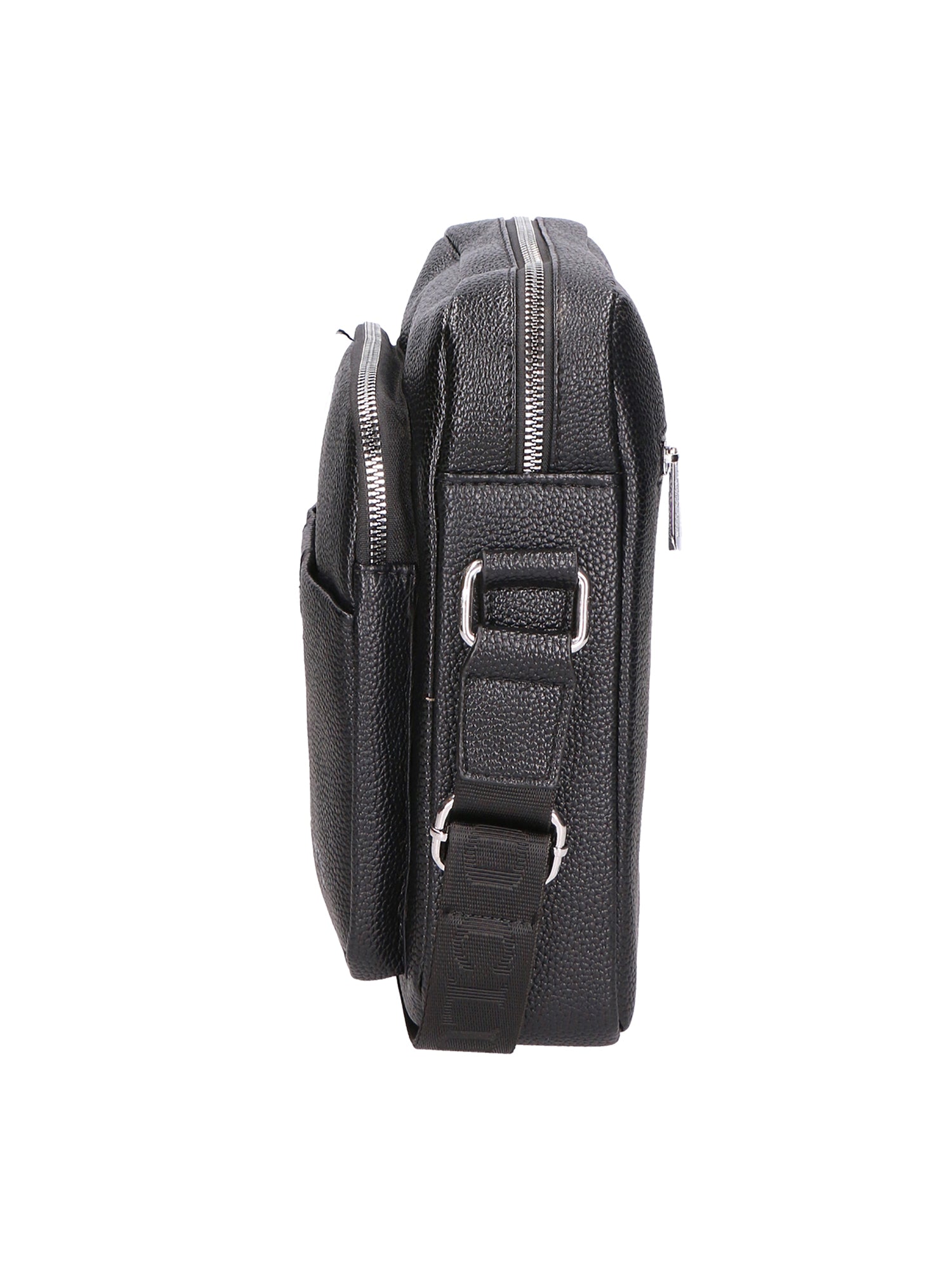 Borsa a tracolla uomo Pelle vegana PU PCL3026-BLACK Northampton Polo Club
