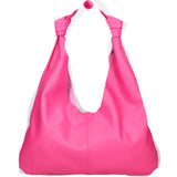 Borsa a spalla da donna 100% vera pelle 07156-D02 FUXIA Viola Castellani