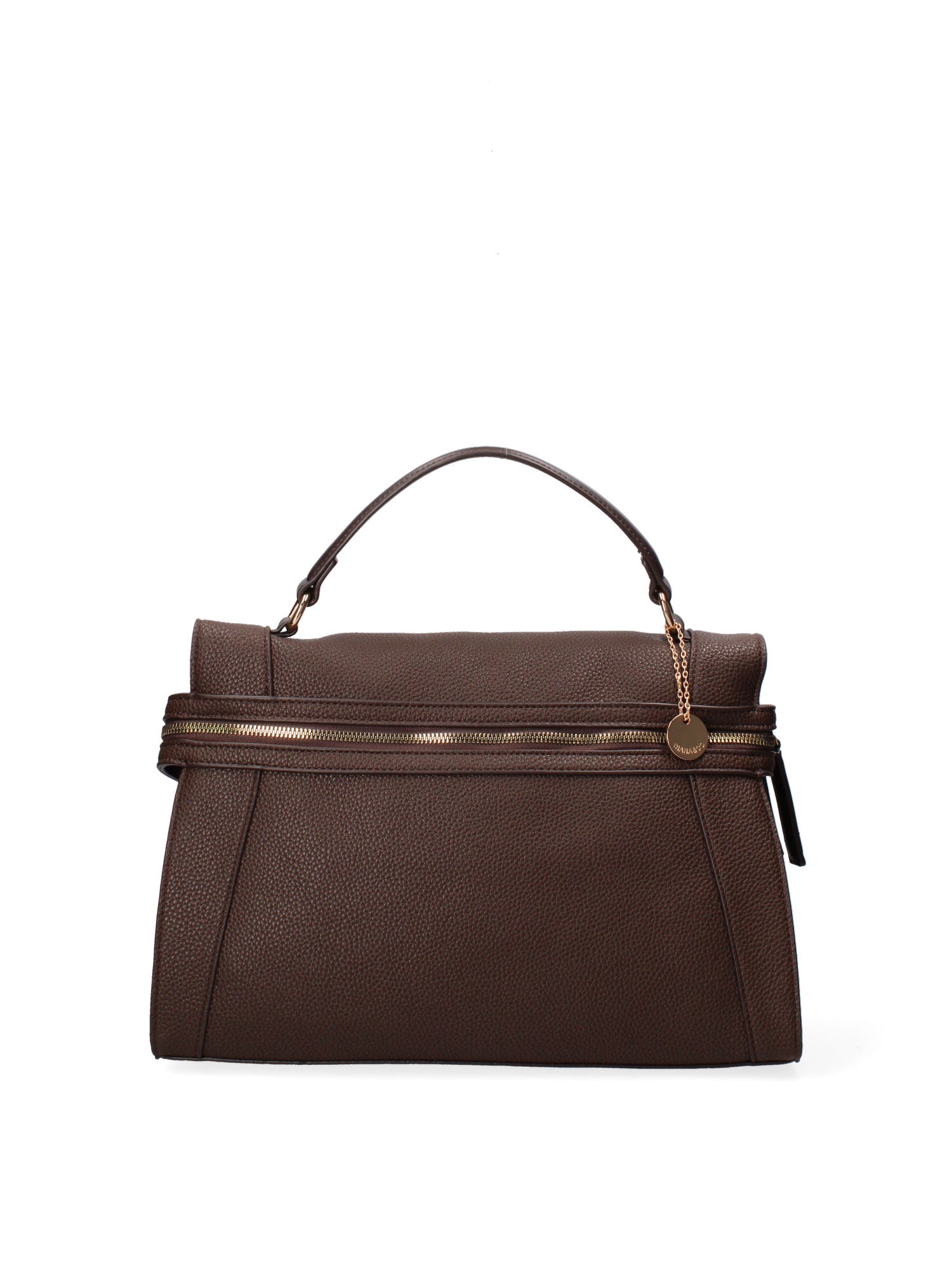 Borsa a mano da donna Ecopelle e poliestere 603-3-CHOCOLATE Diana&co