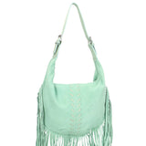 Zefira Borsa a spalla da donna Pelle Scamosciata 8630-MARINA Gave Lux