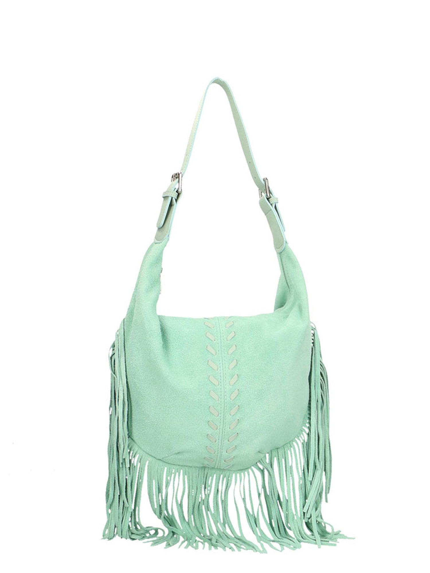 Zefira Borsa a spalla da donna Pelle Scamosciata 8630-MARINA Gave Lux