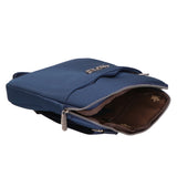 Borsa a tracolla uomo Pelle vegana + Tessuto PCL3153-BLU Northampton Polo Club