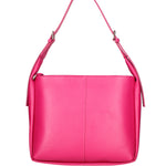 Borsa a spalla da donna Misto pelle e tessuto 07157-D02 FUXIA Roberta Rossi