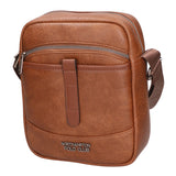 Borsa a tracolla uomo 100% PU Leather PCL3006-BROWN Northampton Polo Club