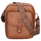 Borsa a tracolla uomo 100% PU Leather PCL3005-BROWN Northampton Polo Club