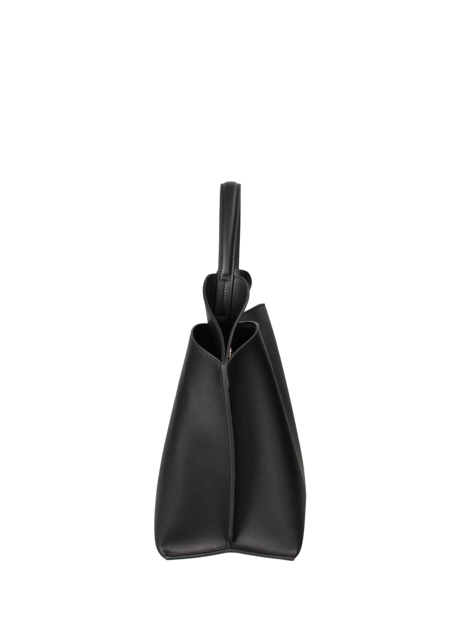 Borsa a mano da donna 100% pelle riciclata 07226-Nero Viola Castellani