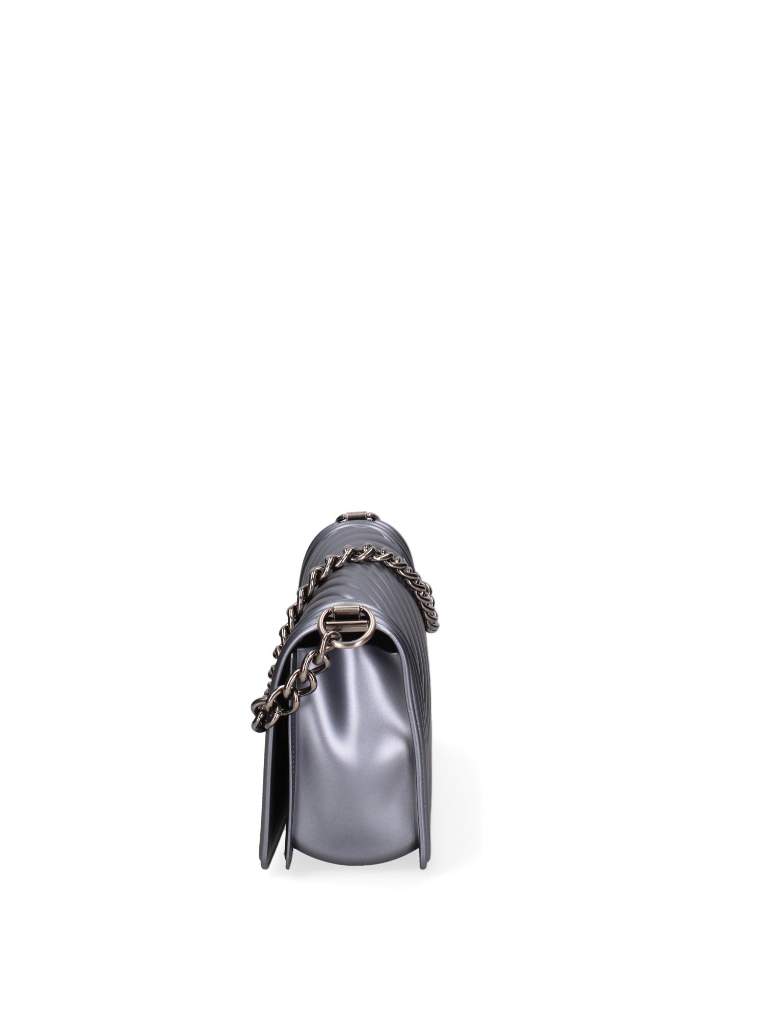Borsa a mano da donna 100% Pvc FLAT-M 24-GUN METAL - BRUSH CDF Marc Ellis