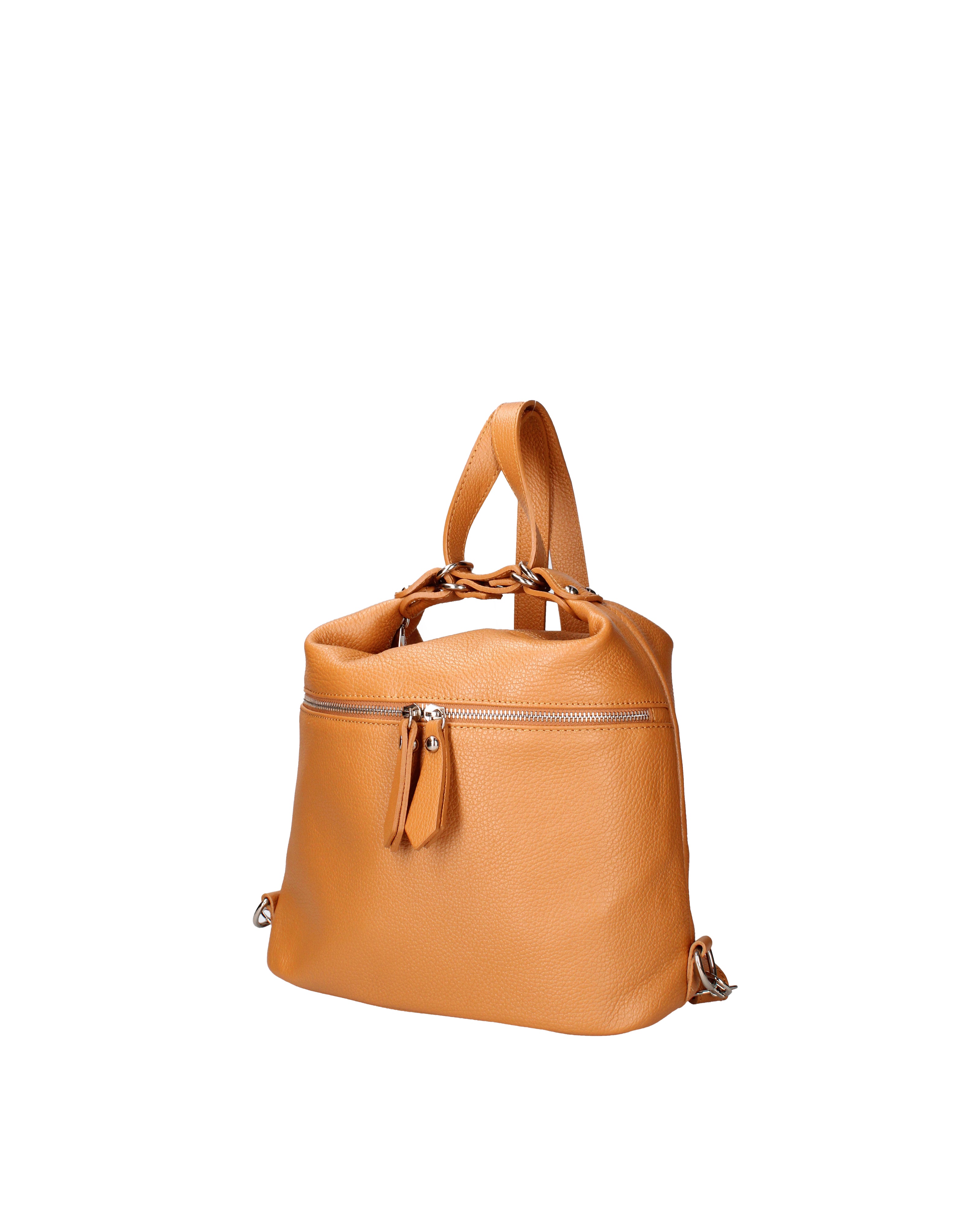 Bianca Borsa a spalla da donna Vera pelle 07136-D44 CUOIO Viola Castellani