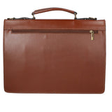 Dafne Borsa da lavoro unisex Vera pelle 7004-MARRONE Gave Lux