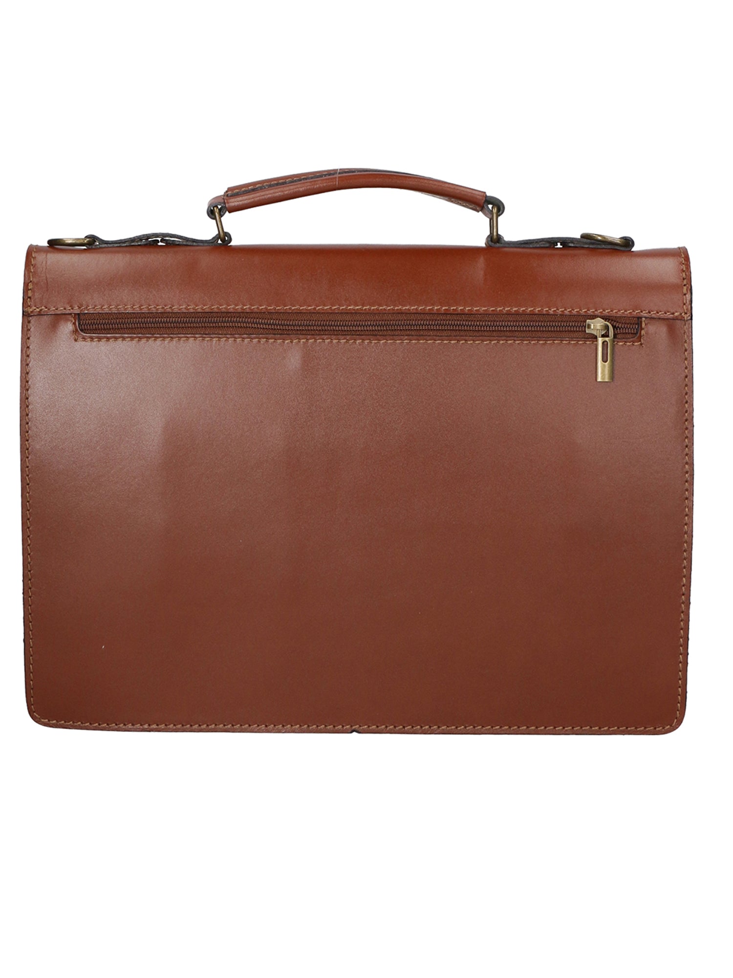 Dafne Borsa da lavoro unisex Vera pelle 7004-MARRONE Gave Lux