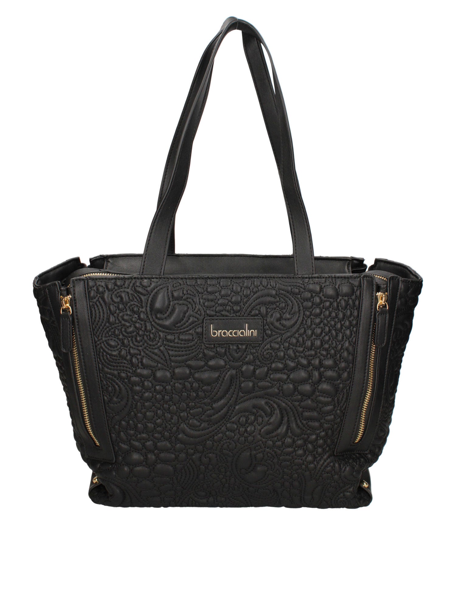 Valoria Pro Borsa a spalla da donna 100% poliuretano B16890GR-NERO Braccialini
