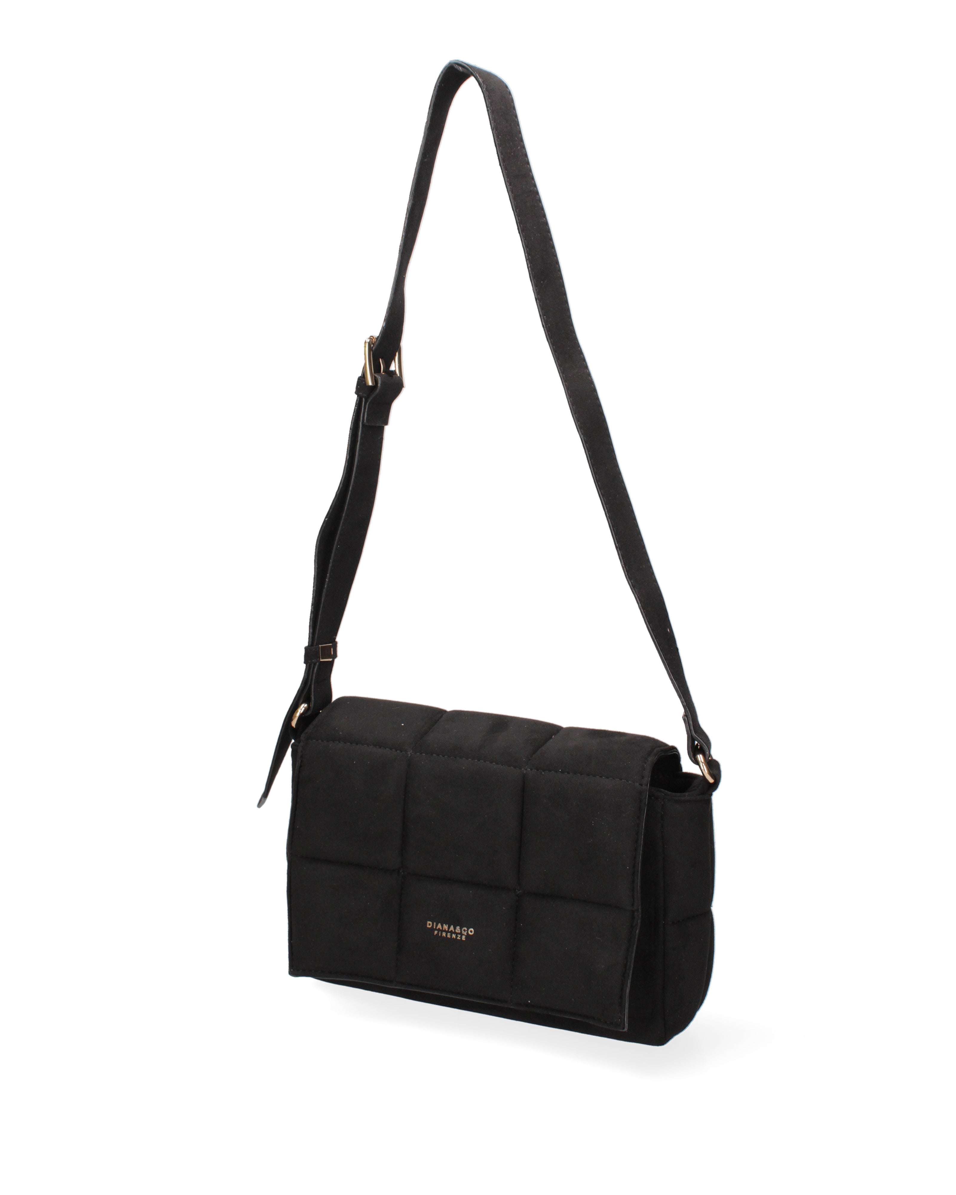 Borsa a spalla da donna Ecopelle DC3323-1-BLACK Diana&co