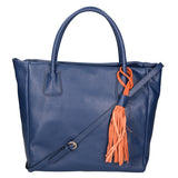 Verdiana Borsa a mano da donna Vera Pelle 06505-D24 BLU JEANS Gave Lux