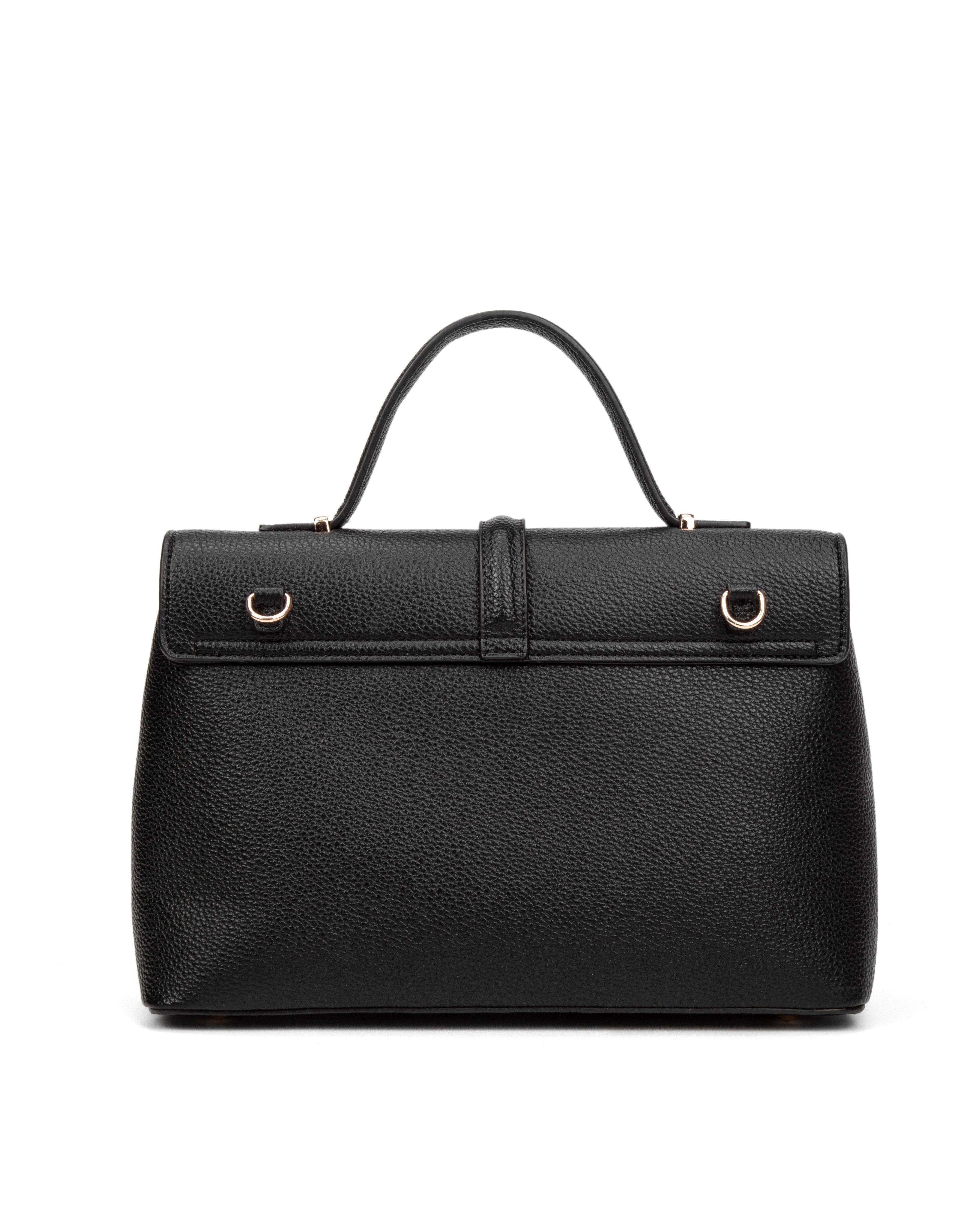 Borsa a mano da donna 100% pelle vegana PU 755-2PT-BLACK Diana&co