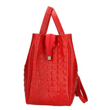 Ascoli Borsa a mano da donna Pelle stampata cocco 7718-ROSSO RED Gave Lux