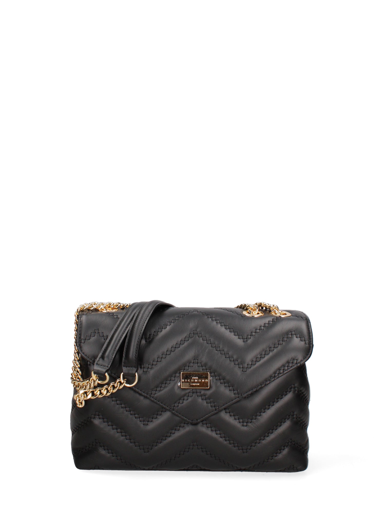 Borsa a spalla da donna Vera pelle JR-W-1105SA-BLACK-GOLD John Richmond